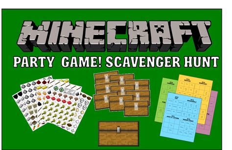 Minecraft Party Game - Printable Scavenger Hunt!