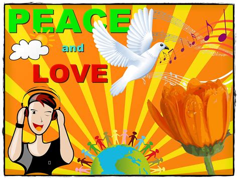 Peace And Love Card Free Stock Photo - Public Domain Pictures