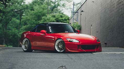 Dropped Red Honda S2000 is a Stylish Thing with Custom Parts — CARiD ...