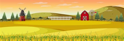 Farm Landscape Vector Art, Icons, and Graphics for Free Download