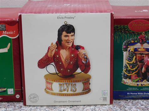 Lot of 3 Elvis Presley Christmas Ornaments Carlton