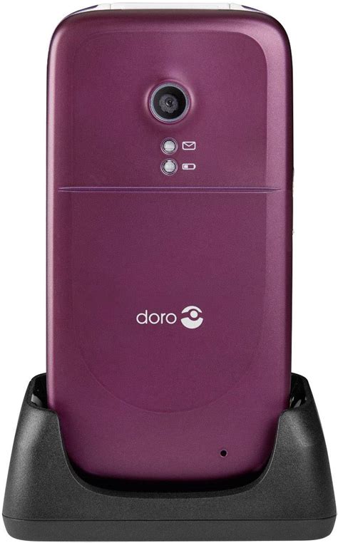 doro PhoneEasy 621 Big button flip top mobile phone Wine red, White ...