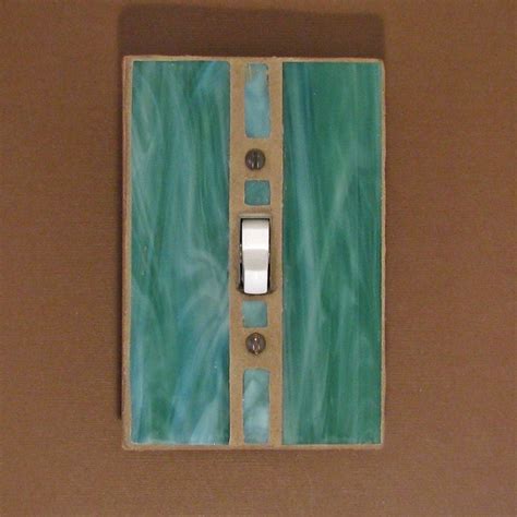 Decorative Light Switch Cover - Stained Glass Green - Single Toggle ...