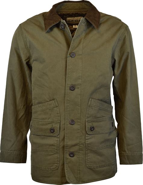 Orvis Men's Corduroy Collar Cotton Barn Jacket (Medium, Sage) at Amazon Men’s Clothing store