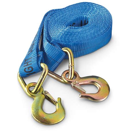 2-Pk. Erickson 2"x20' 10,000-lb. Tow Straps with Forged Snap Hooks ...