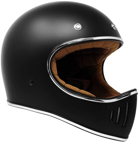 Helmet Dot Matte | Full Face Gdm Rebel Retro Vintage Motorcycle