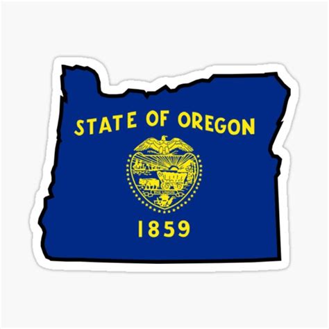 "Oregon state outline and flag" Sticker for Sale by chuckb2000 | Redbubble