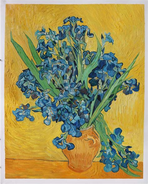 Lucy Nunan: Van Gogh Flowers Blue / Bubbles And Brushes Paints Van Gogh ...