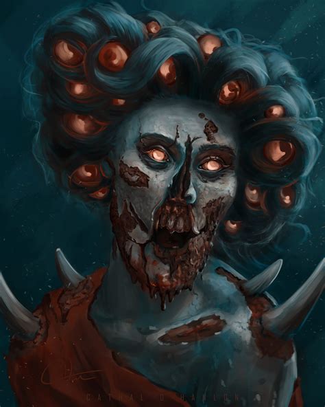 My painting of a creepy zombie. o-O : r/zombies