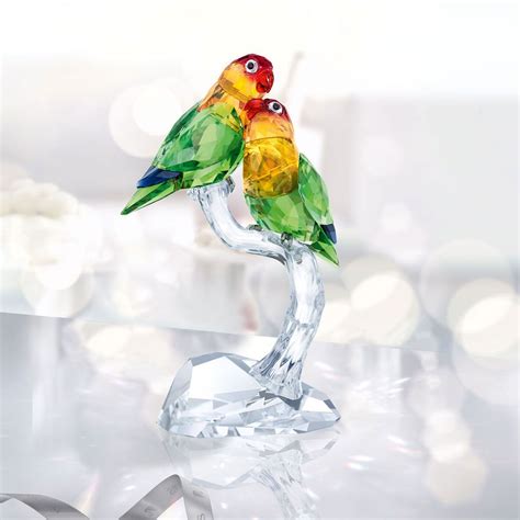 Swarovski Crystal Lovebirds Sculpture | Crystal Classics Swarovski Crystal Figurines, Swarovski ...