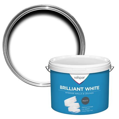 Valspar White Matt Matt Emulsion Paint 10L | Departments | DIY at B&Q