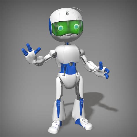 3d cartoon robot boy