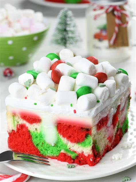 Christmas Poke Cake - OMG Chocolate Desserts