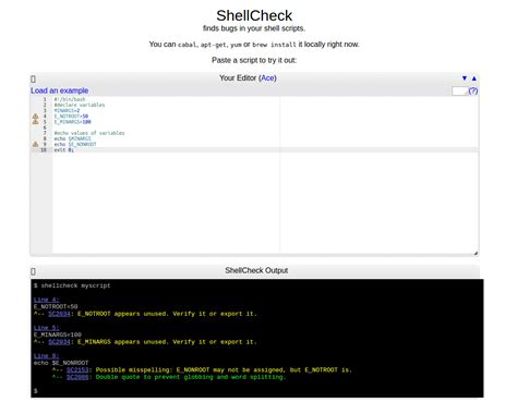 ShellCheck - A Tool That Shows Warnings and Suggestions for Shell Scripts