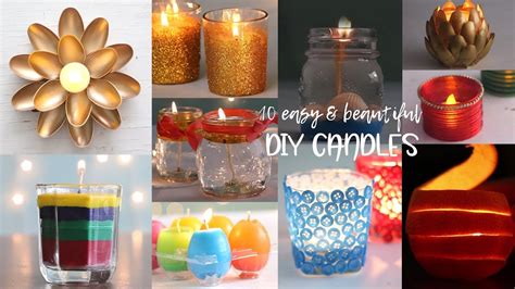 10 Easy and Beautiful DIY Candles | Useful things | Compilation - YouTube