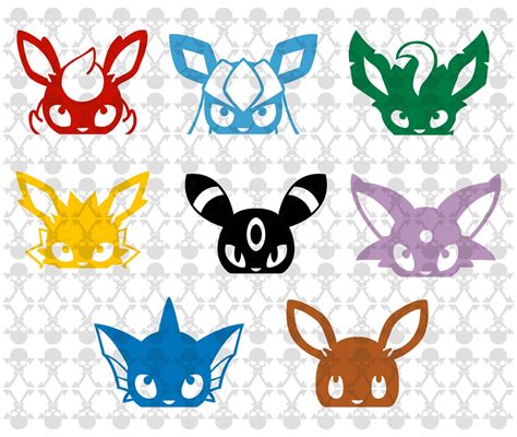 Pokemon Eevee Evolution Peeker SVG - VectorGi Digital Market