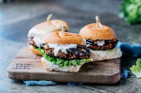 Lamb Kofta Burgers With Grilled Eggplant And Spiced Yoghurt — Farm to Fork