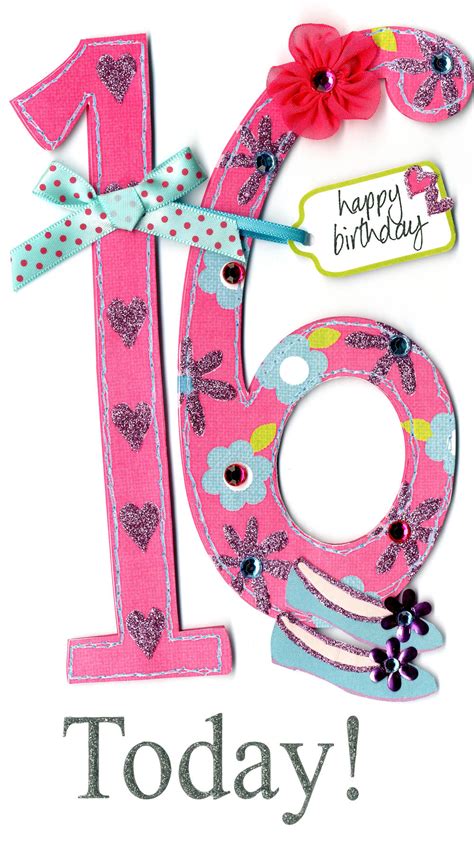 Gorgeous 16th Age 16 Birthday Greeting Card | Cards | Love Kates