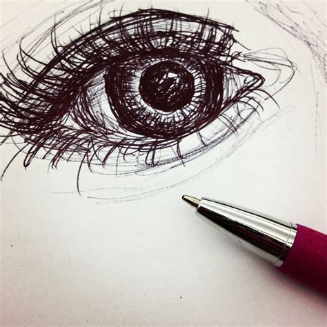 Eye in pen sketch | Pen sketch, Drawings, Art inspiration
