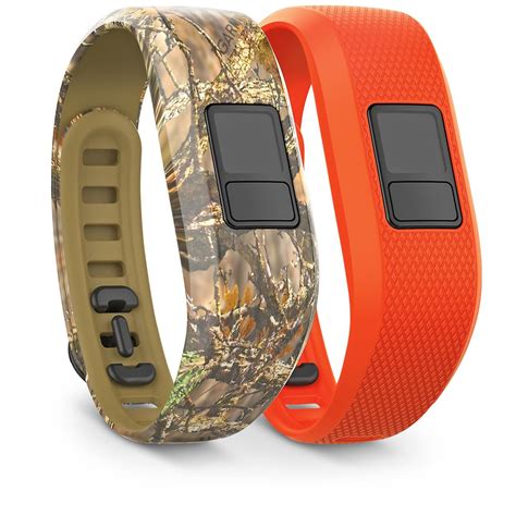 Garmin Vivofit 3 Bands, 2 Pack, Camo and Blaze Orange - 674289, Watches at Sportsman's Guide