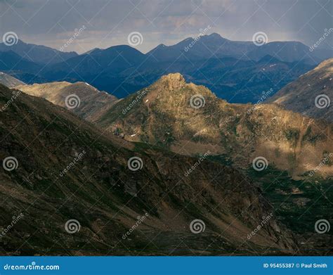 Thunderstorm in the Mount Massive Wilderness, from the Summit Pf Peak 13500, Colorado Stock ...