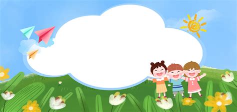 Cartoon Children Green Backgrounds | PSD Free Download - Pikbest