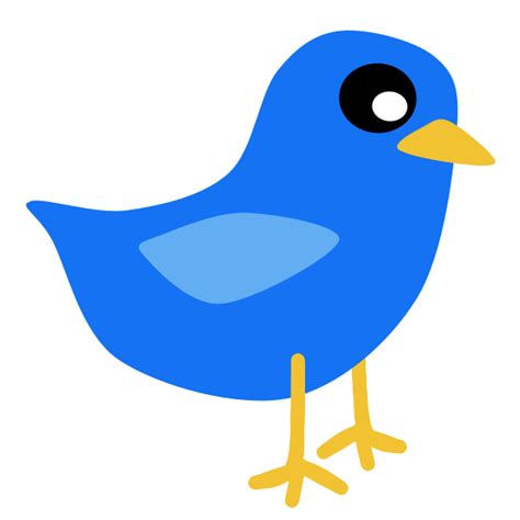 Simple blue bird vector image | Free SVG