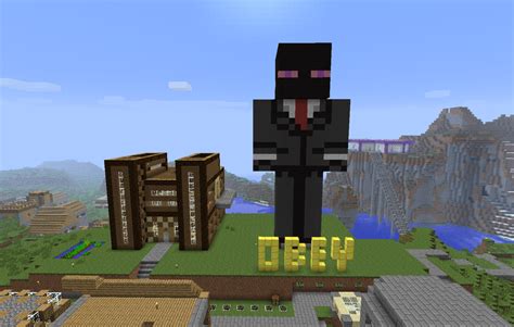 Minecraft Skin Statue and house! by MrBeard1 on DeviantArt