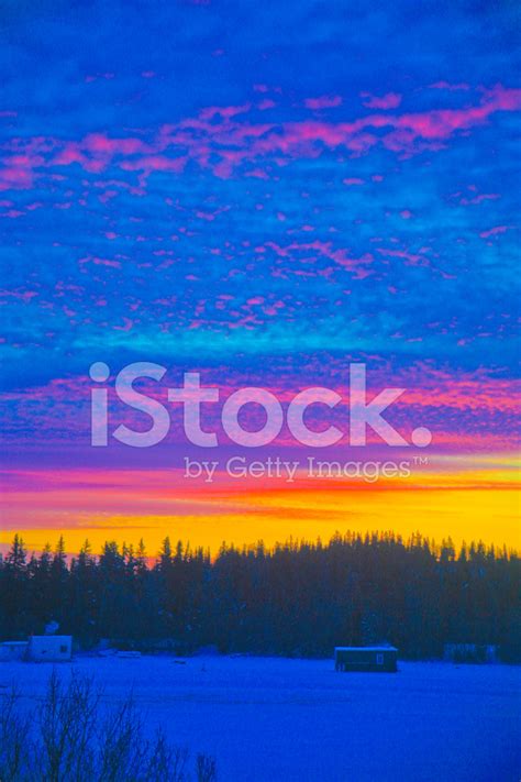 Winter Sunrise, Yellowknife, Nt, Canada Stock Photo | Royalty-Free | FreeImages