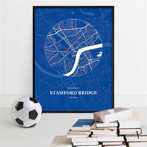 Stamford Bridge Stadium Map Print Chelsea Street Map | Etsy