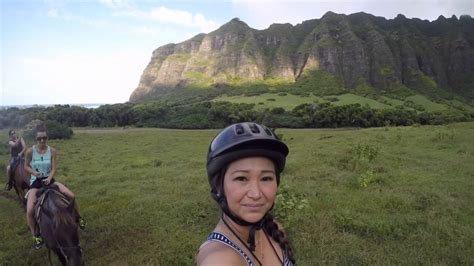 Kualoa Ranch Horseback Riding Tour Hawaii 2016 - YouTube