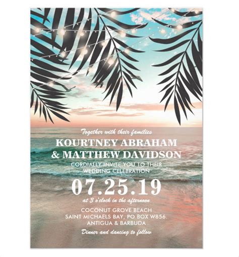 Island Wedding Invitation - 12+ Examples,