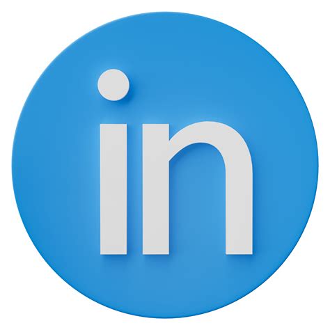 3D linkedin logo icon isolated on transparent background. 22498377 PNG