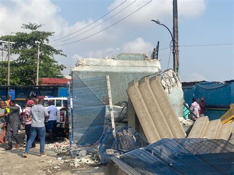 PHOTOS: Truck collapses Bridge in Lagos - The Nation Newspaper