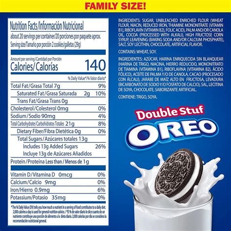 OREO Double Stuf Chocolate Sandwich Cookies Family Size - 3 Count Pack ...