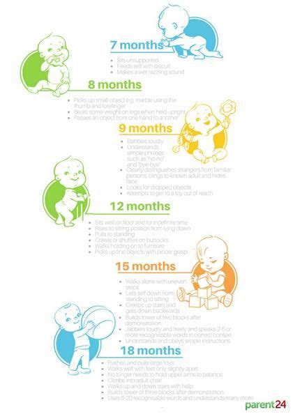 7 Month Milestones, Developmental Milestones Chart, Development Milestones, Toddler Development ...