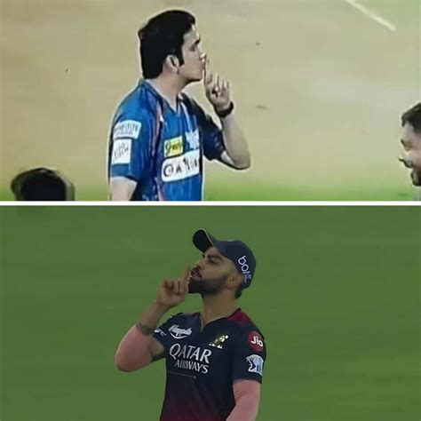 Watch Virat Kohli vs Gautam Gambhir in RCB vs LSG IPL match goes viral ...