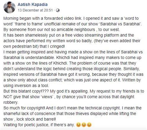 Sarabhai vs Sarabhai maker Aatish Kapadia slams Pakistani makers for ...