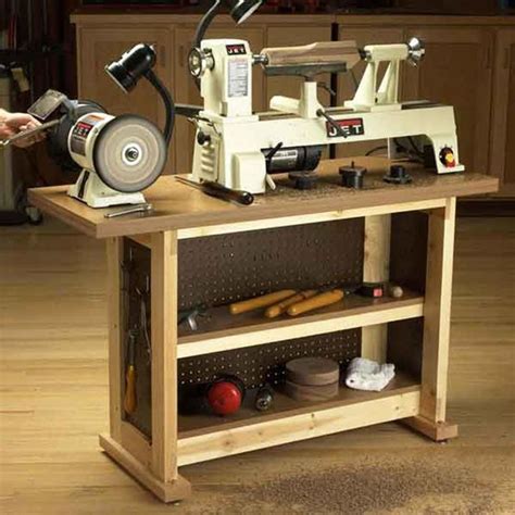 Woodworking lathe stand