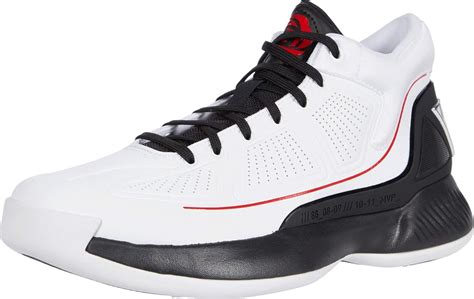 adidas D Rose 10 Chaussures de basketball pour homme, blanc (Ftwr White/Core Black/Scarlet), 39. ...