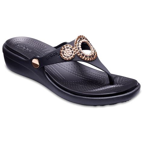 Crocs Sanrah Diamante Women's Wedge Sandals | Womens sandals wedges, Womens summer shoes sandals ...