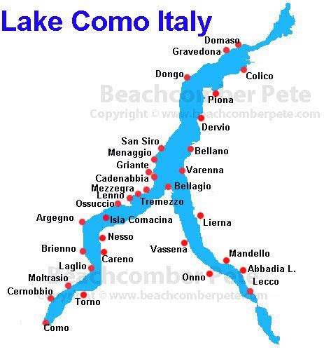 Map_of_Lake_Como_Italy | Lake como italy, Italy, Lake como