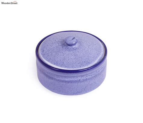 Buy Blue Marble Ceramic Serving Bowl With Lid Online in India at Best ...