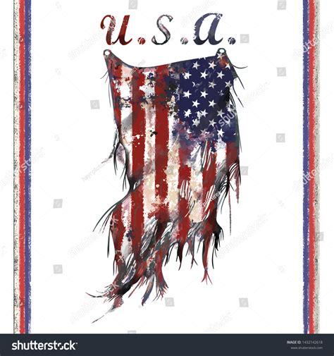 United States America Flag Illustration Poster Stock Vector (Royalty ...