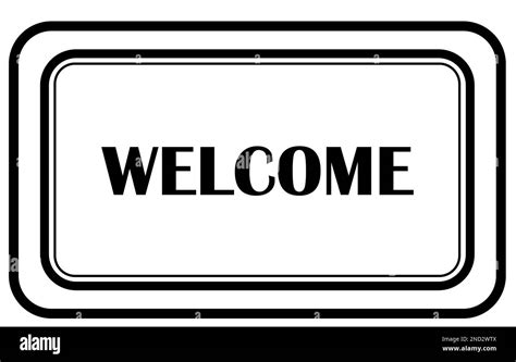 Welcome Mat Clipart Black And White