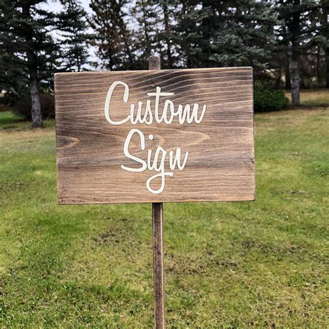 custom rustic yard sign | Garden signs, Wood markers, Yard signs