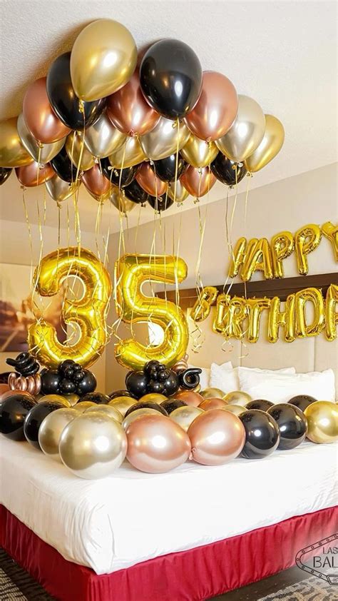 Happy 35th Birthday 🥳 Room Decor Las Vegas Balloons in 2022 | Birthday ...