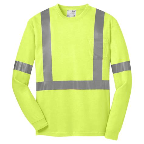 Cornerstone Men's Safety Yellow ANSI 107 Class 2 Long Sleeve Safety T-Shirt