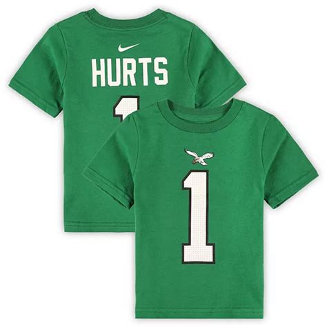 Toddler Nike Jalen Hurts Kelly Green Philadelphia Eagles Player Name & Number T-Shirt