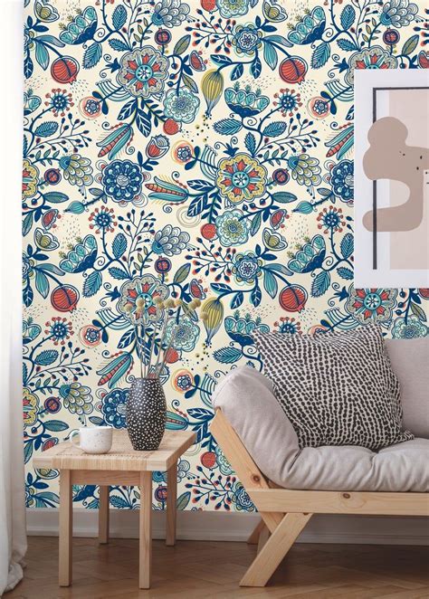 Boho Wallpaper, Wallpaper Accent Wall, Leaf Wallpaper, Peel And Stick Wallpaper, Wallpaper Ideas ...